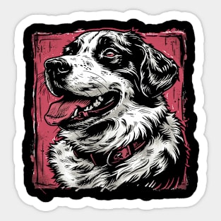 Retro Art Anatolian Shepherd Dog Lover Sticker